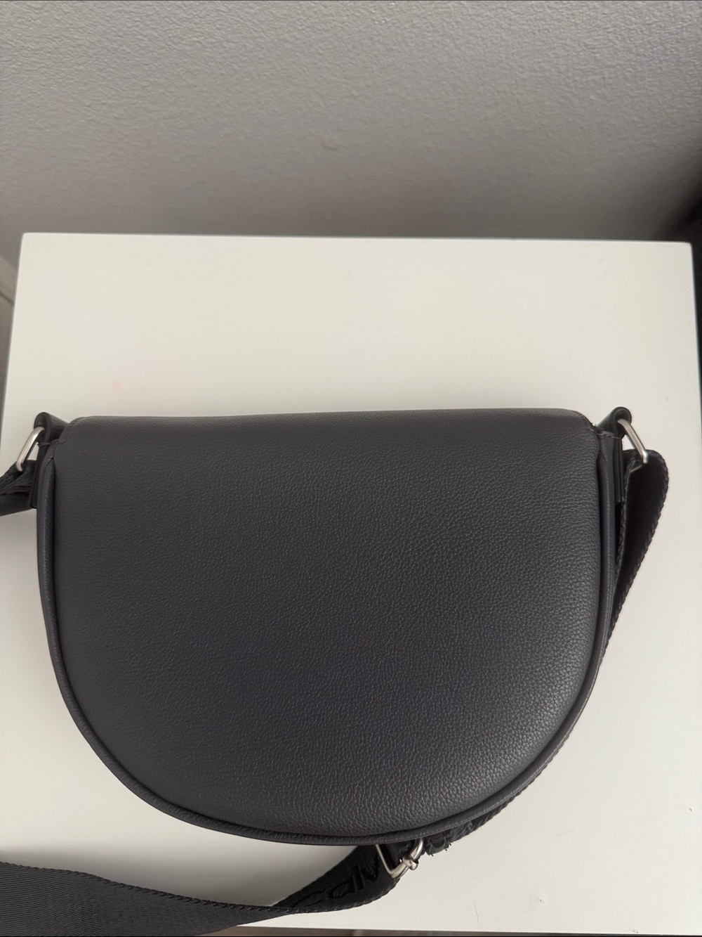 Calvin Klein Charcoal Gray Saddle Crossbody Bag - Picture 3 of 3